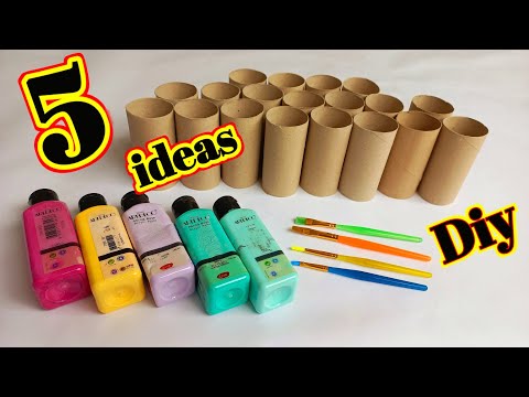 5 awesome ideas with toilet paper rolls! Great recycling idea- home decor