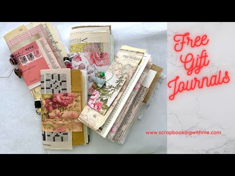 FREE GIFT SCRAP JOURNALS WITH VINTAGE BUTTON CLOSURES | QUICK AND EASY