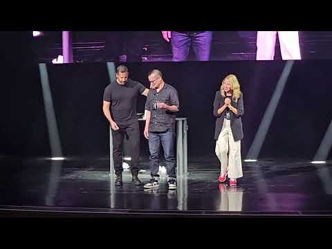 On stage at David Blaine Show