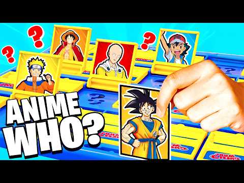 GUESS WHO but with ANIME CHARACTERS! (Goku, Naruto, One Punch Man, and More)