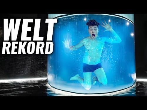 Aushalten im WASSERTANK! (ohne Licht, kein Ton, ich drehe durch...)