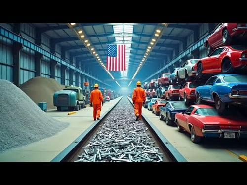 How Millions Of Old Cars Are Recycled Into New Steel | Massive Car Recycling Line | THE MAKING