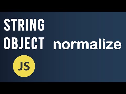 normalize method | String Object In JavaScript