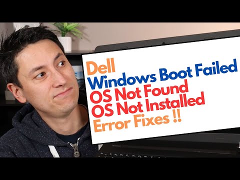 How To Fix Dell Windows Boot Failed Operating System Not Found Not Installed