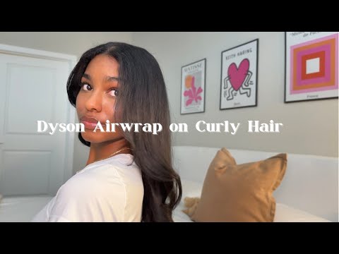 trying the dyson airwrap on curly hair so you donโt have to (blowout at home)
