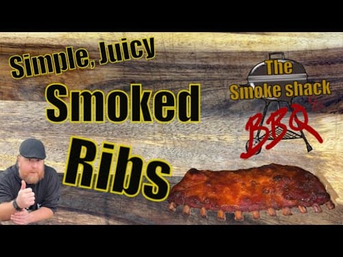 Simple, juicy, BBQ smoked Ribs in sticky glaze