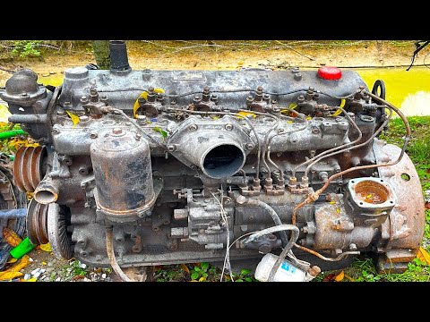 6 Cylinders Diesel Engine Recovery // Overhaul Truck Engine Guild