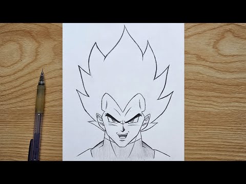 How to draw Vegeta | Vegeta from DBZ step by step | Easy anime drawing tutorial