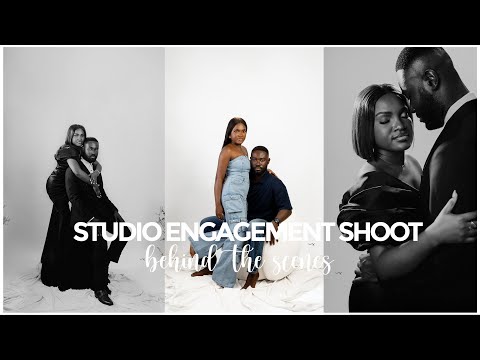 Step into the studio with me, for this Clean Classy Engagement Shoot BTS #canonr #preweding #bts