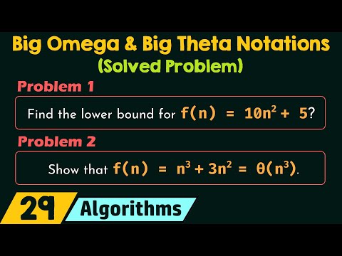 Big Omega and Big Theta Notations (Solved Problems)