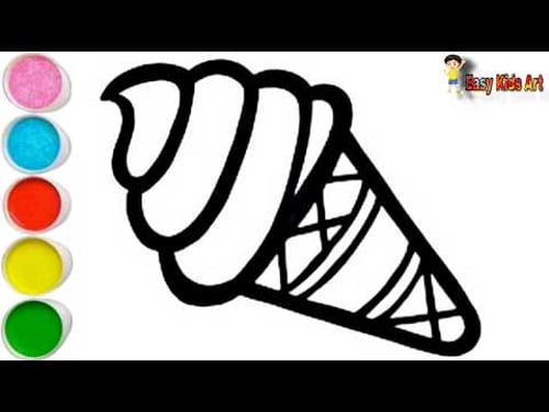 π¦ Ice Cream Drawing & Coloring for Kids | Easy & Cute Art Tutorial
