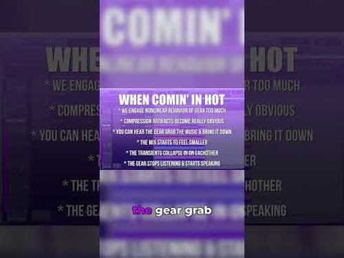 Pushing Too Hard Backfires #AudioTruth #MixingLessons