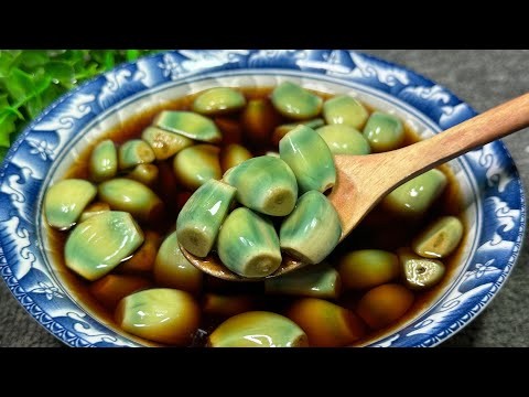 腊八蒜不要直接倒醋腌,教你2个技巧,一天变绿,清脆爽口还不辣