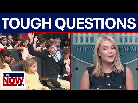 Karoline Leavitt answers questions from kids at White House Briefing