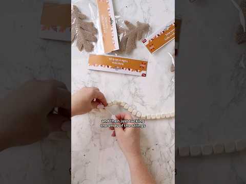 Making the easiest Dollar Tree garland for Fall! 🍁 #dollartreediy #falldecor