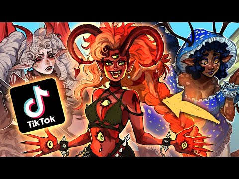 TIKTOK designs my OCs! 🔮🍄😈(CHARACTER DESIGN CHALLENGE)