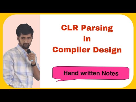CLR (1) Grammar || Parsing || Compiler Design || Telugu