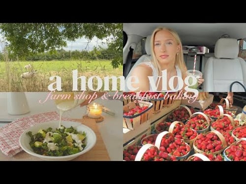 a saturday home vlog: farm shop, breakfast baking & a new in haul