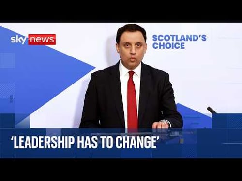 Watch the moment Anas Sarwar calls on Keir Starmer to resign