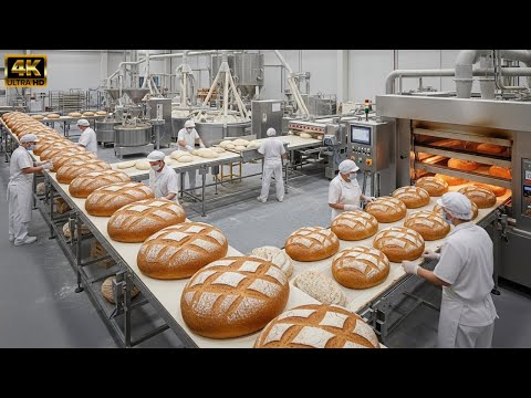 Inside a Modern Bread Factory (ASMR): From Wheat Fields to Golden Loaves