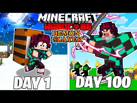 I Survived 100 Days as a DEMON SLAYER in HARDCORE Minecraft