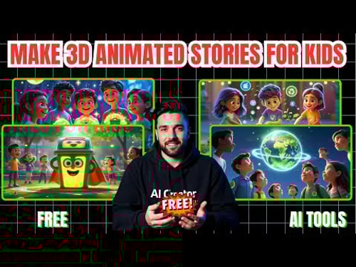 How to Make a 30 Minute Pixar Style 3D Animated Video with FREE AI Tools