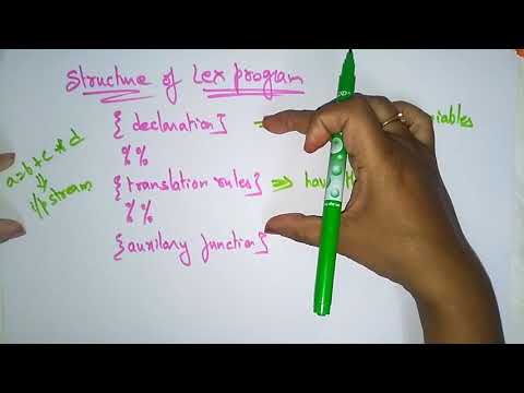 Lexical Analysis using LEX tool | Implementation | Part-1/2 | Compiler Design | Lec-27 | Bhanu Priya