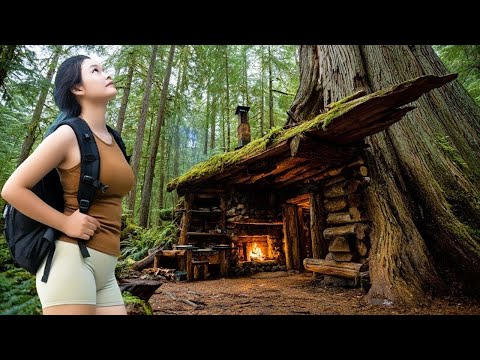 60 Days Building a Secret Shelter for Survival. Bushcraft