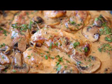 Creamy Mushroom Chicken | Chicken with Creamy Mushroom Sauce Recipe