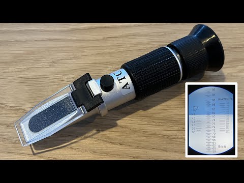 Refractometer kalibreren en honing vochtgehalte meten