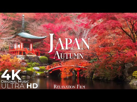 Autumn in Japan 4K 🍁 Peaceful Nature Relaxation Film with Relaxing Music | Ultra HD Video