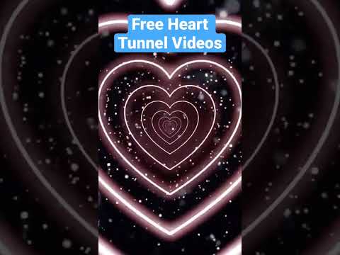 #shorts ๐Neon Heart Tunnel Loop Video Background #heartbackground #freebackground #neontunnel