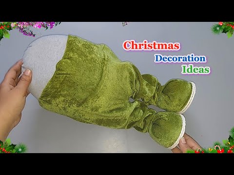 Easy Christmas gnome making idea from waste Plastic Bottle & Old Cloth | DIY Christmas craft idea🎄