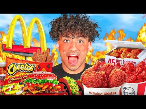 Eating The SPICIEST FOOD From Every FAST FOOD Restaurant!!