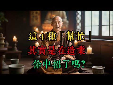 这 4 种 “帮忙” 其实是在造业,你中招了吗?# 佛學智慧 #因果業力 #修行路上 #地藏經 #金剛經 #放下執著 #慈悲與界限