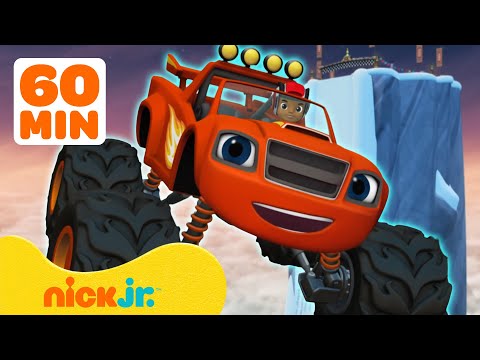 Blaze's Monster Machine Race to the Top of the WORLD & More Epic Races! 🚗💨 | 60 Minutes | Nick Jr.