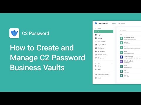 How to Create and Manage C2 Password Business Vaults | Synology