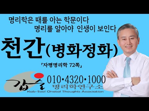 천간(병화정화)(자평명리학74쪽)-갑술명리학연구소-안태옥박사의 사주팔자 명품강의