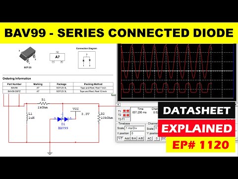 {1120} BAV99 Series connected SMD diode pair