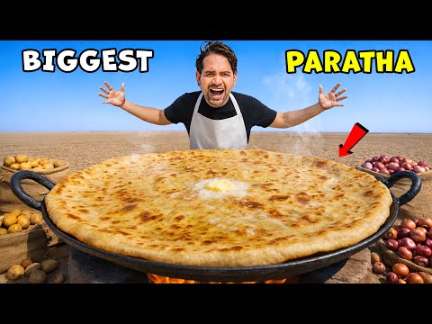 Cooking World’s Biggest Aloo Paratha 🔥 - सबसे बड़ा आलू का पराठा 😱 | 7 Days Cooking Challenge | Day-5