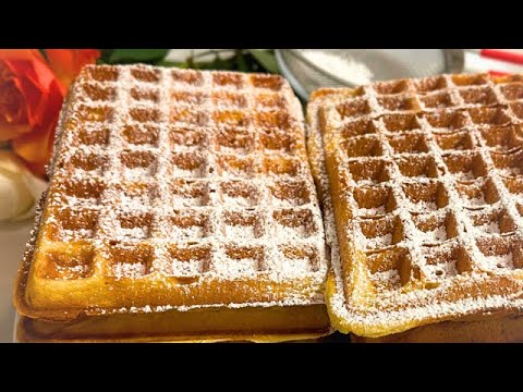 Хрустящие Вафли в вафельнице ! Секретный ингредиент ! Сладкие вафли дома !