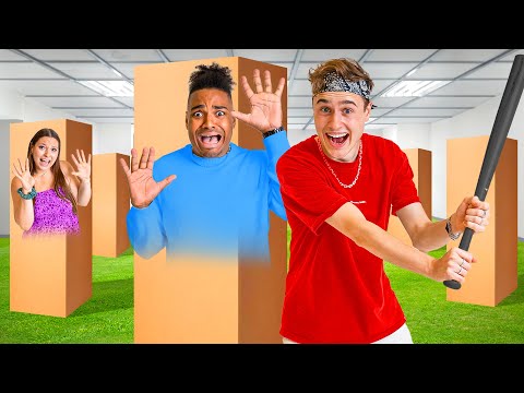 EXTREME HIDE & SEEK in GIANT BOXES! (ft. Rick Azas, Lucy, Johannes, Lisa Küppers)