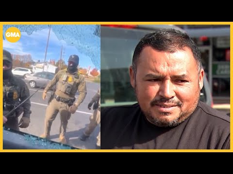 Video shows federal agents smash windows of US citizen during immigration crackdown