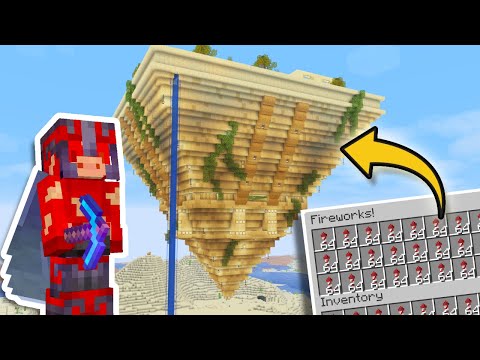 I Built a Pyramid that Crafts UNLIMITED Fireworks in my Forever Minecraft World!