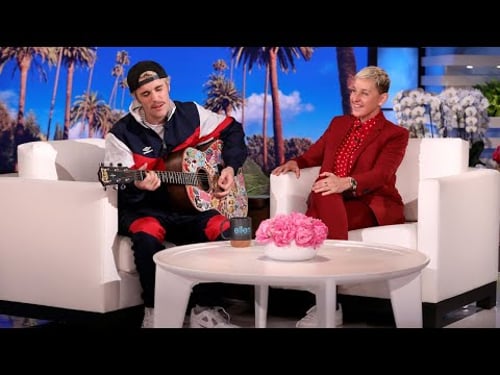 Justin Bieber Serenades Ellen with 'Yummy'