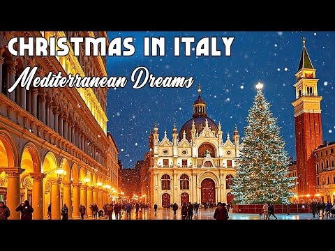 🎄Christmas in Italy 🇮🇹 🎄 🎶 Italian Music 🎶 2+ Hours Scenic Amalfi Coast & Lake Como Relaxation 4K