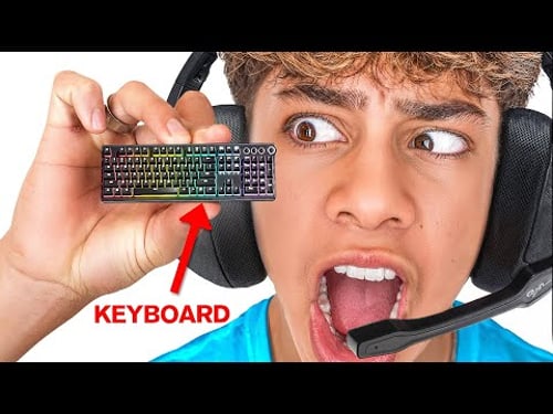 I Played Fortnite on Worldβs SMALLEST Keyboards