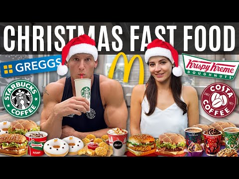 Christmas Fast Food Menu Challenge! *7,000 CALORIES*
