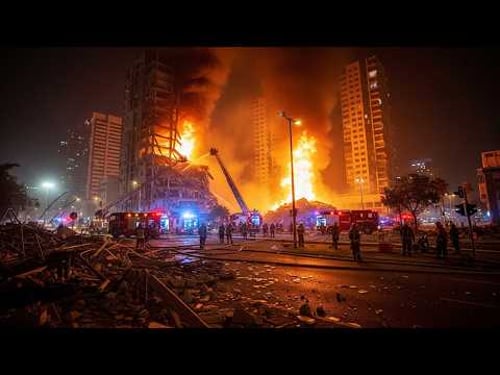 Israel in a state of panic! Hundreds of Iranian ballistic missiles hit Tel Aviv.