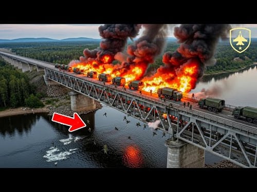 Ukraine Waited for Russia’s Fuel Convoy to Cross the River — Then BLEW It Up